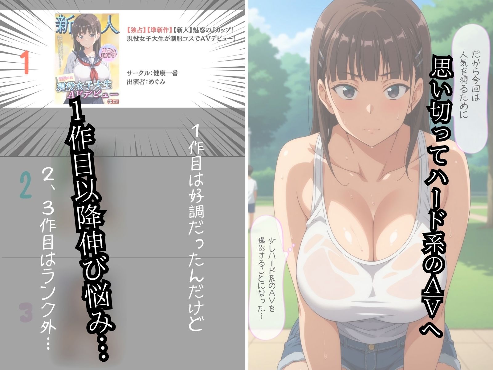 サンプル画像5:【めぐみファン感謝祭】ファンと中出し顔射祭 現役女子大生とファン30人のハメまくりスペシャル フルカラーコミック70ページ(健康一番) [d_477135]