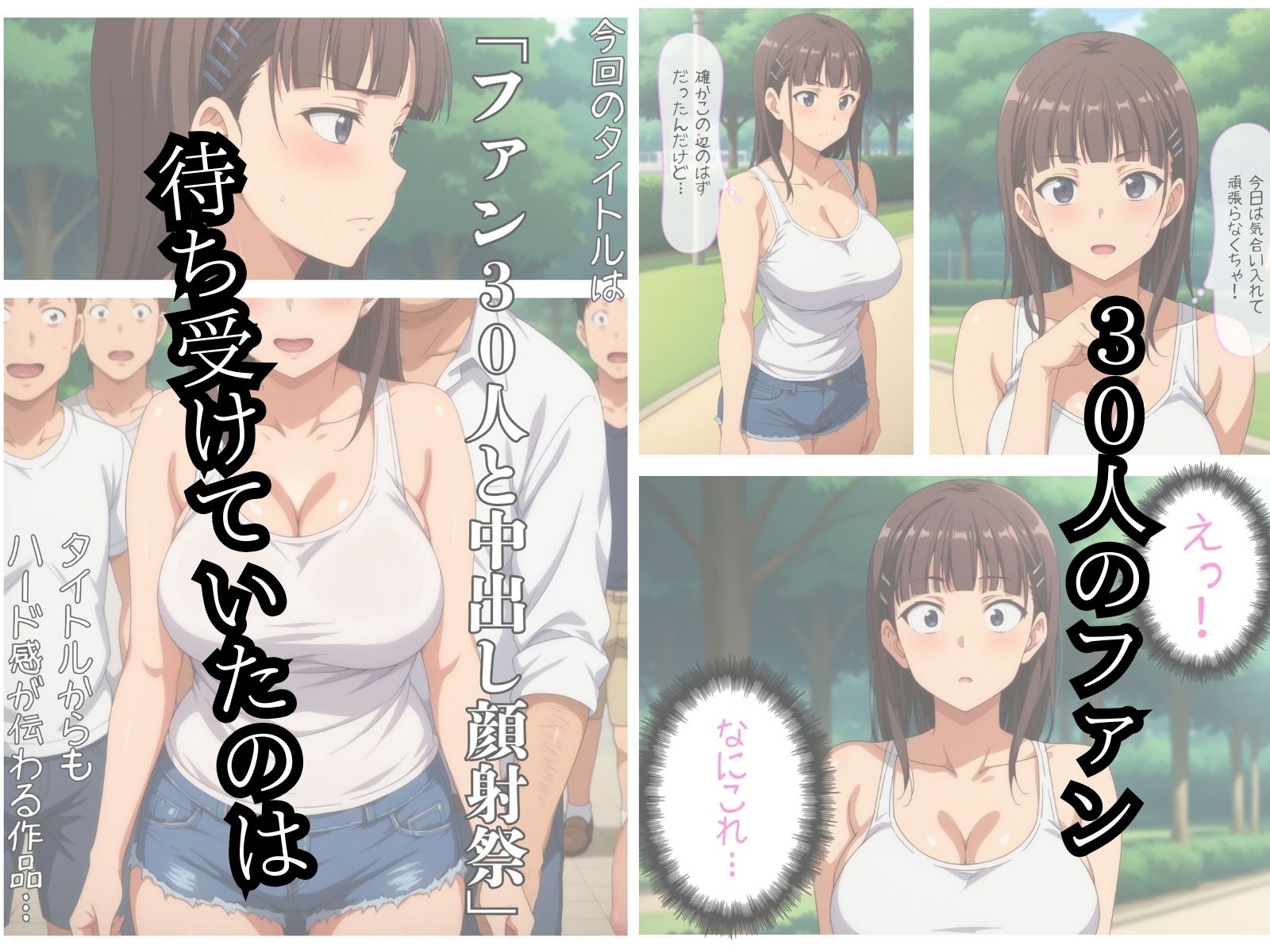 サンプル画像6:【めぐみファン感謝祭】ファンと中出し顔射祭 現役女子大生とファン30人のハメまくりスペシャル フルカラーコミック70ページ(健康一番) [d_477135]