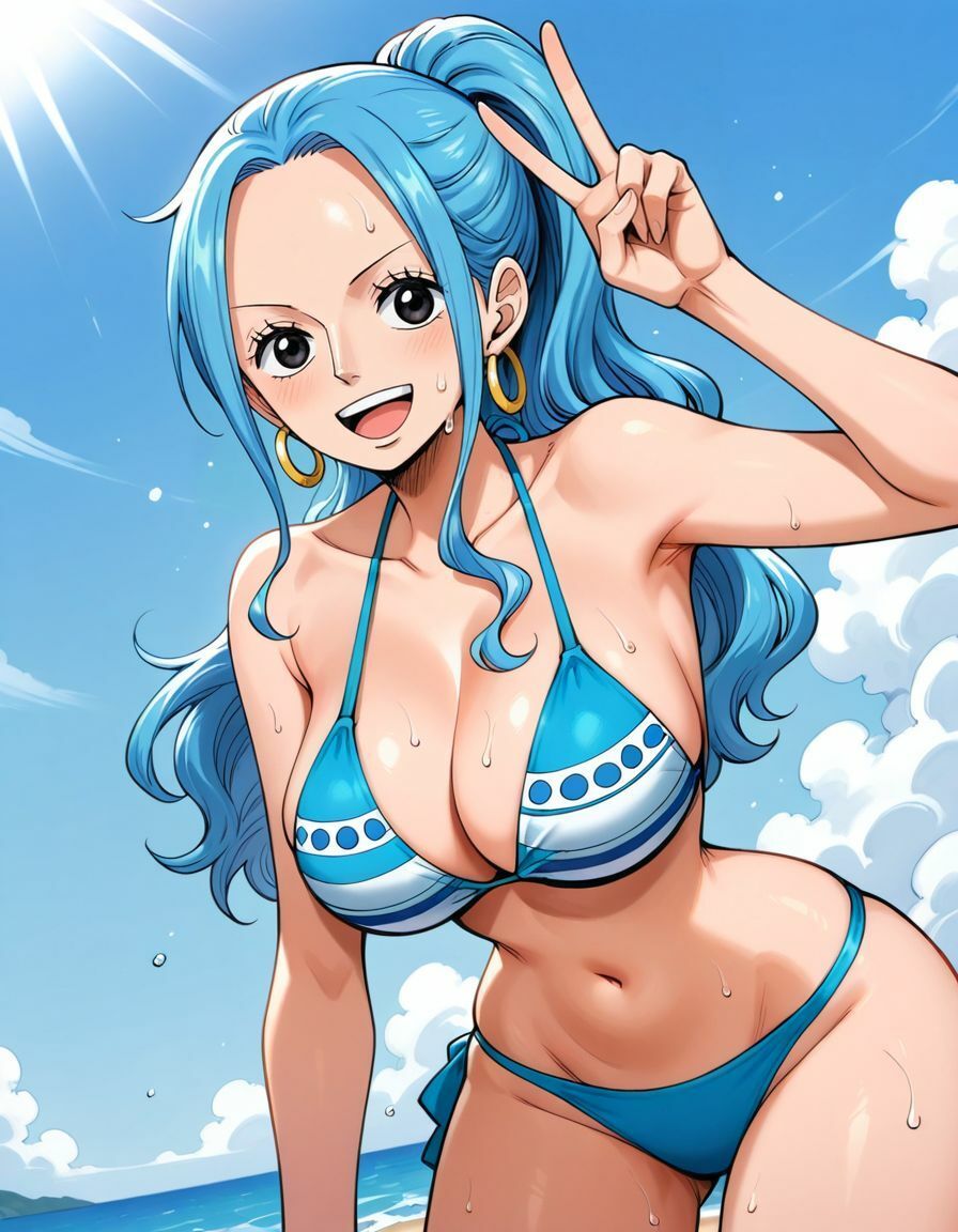 サンプル画像1:脱衣ビーチバレーに敗北したビビ(ナオン) [d_477237]