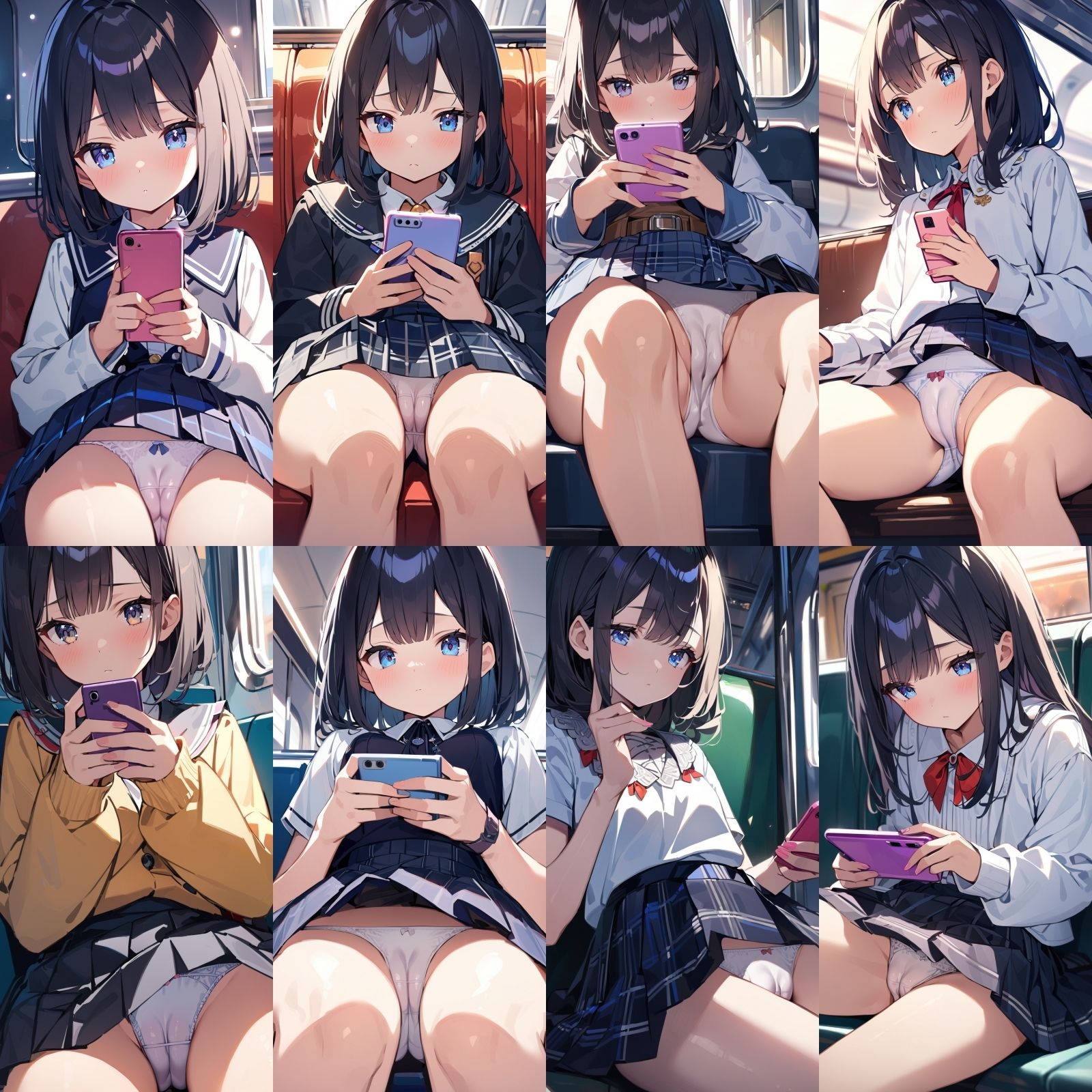 サンプル画像1:【禁断の電車痴●】満員電車で中〇ししまくった【500枚】(女子高生) [d_477242]