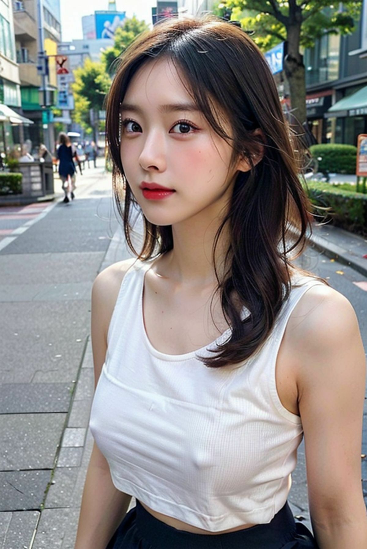 サンプル画像1:あなたはどっち！？ポーズBOOK vol.04 ノーブラとストッキング(ailoveproject) [d_477390]