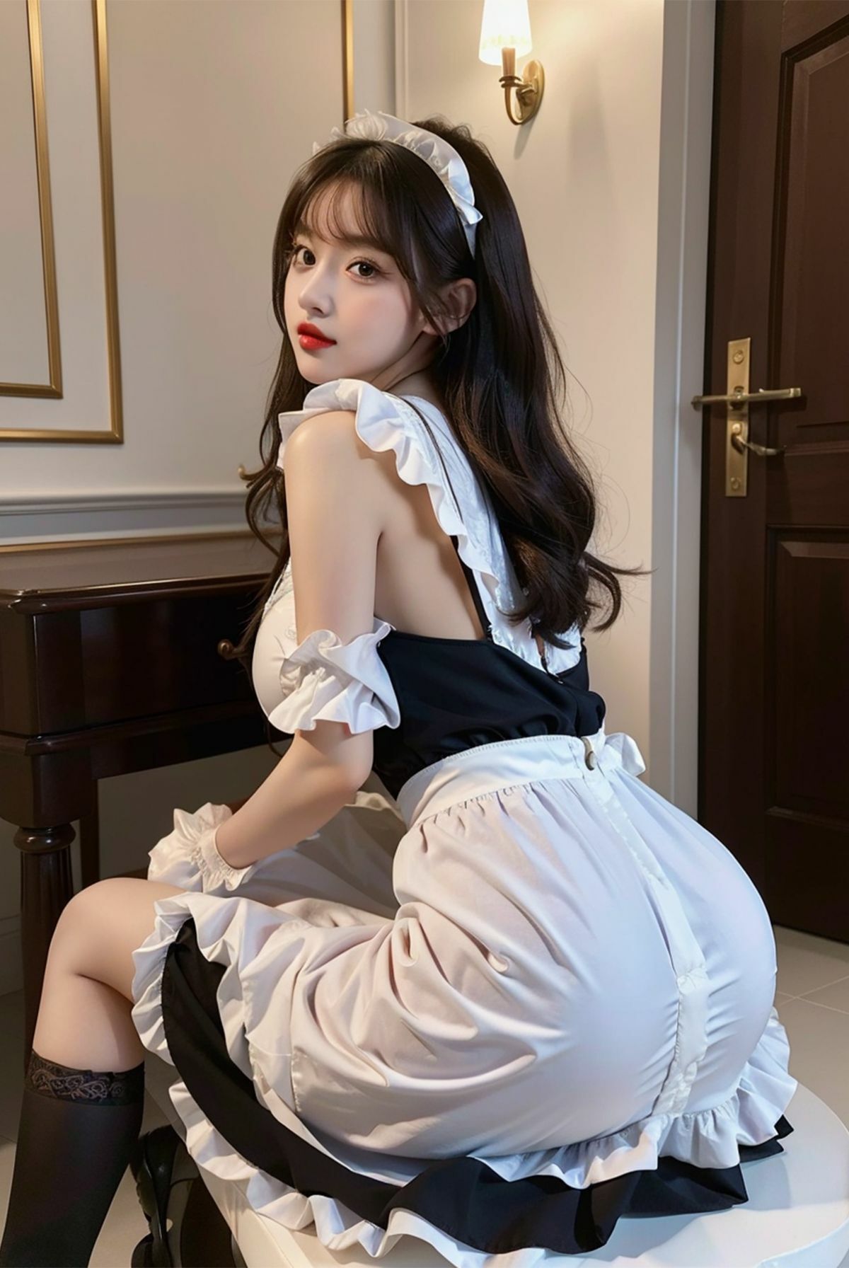 サンプル画像3:あなたはどっち！？ポーズBOOK vol.05 メイドと家政婦(ailoveproject) [d_477393]