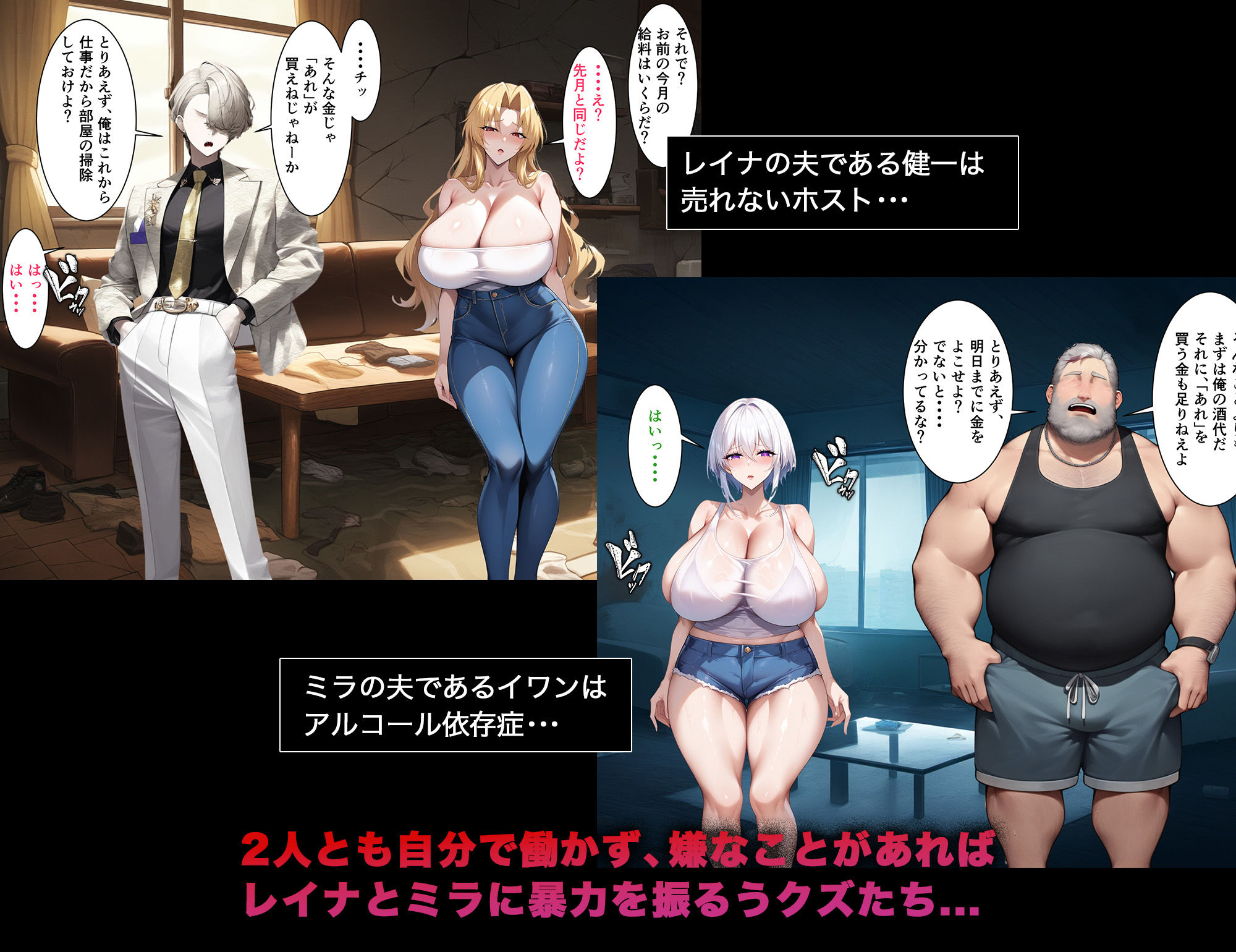 サンプル画像2:マッチングアプリで出会った人妻たちをクズ夫から奪い幸せにするお話2(ハレノヒ) [d_477441]