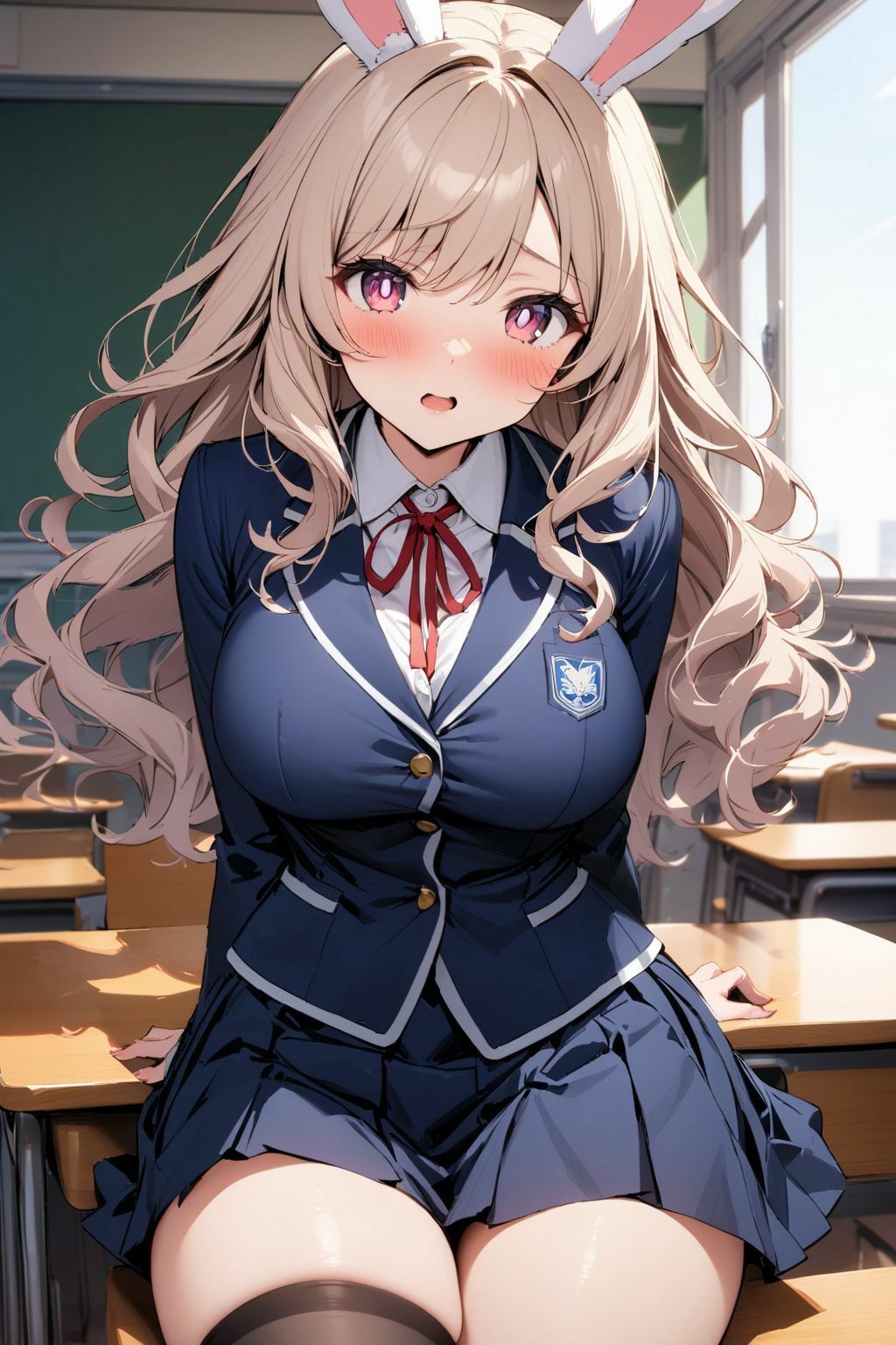 サンプル画像1:異世界学園:寂しがり屋なウサギ獣人と求愛SEX！！ 陸上部の大会中に発情中出しSEXしちゃった件！(聖水の彼方) [d_477687]