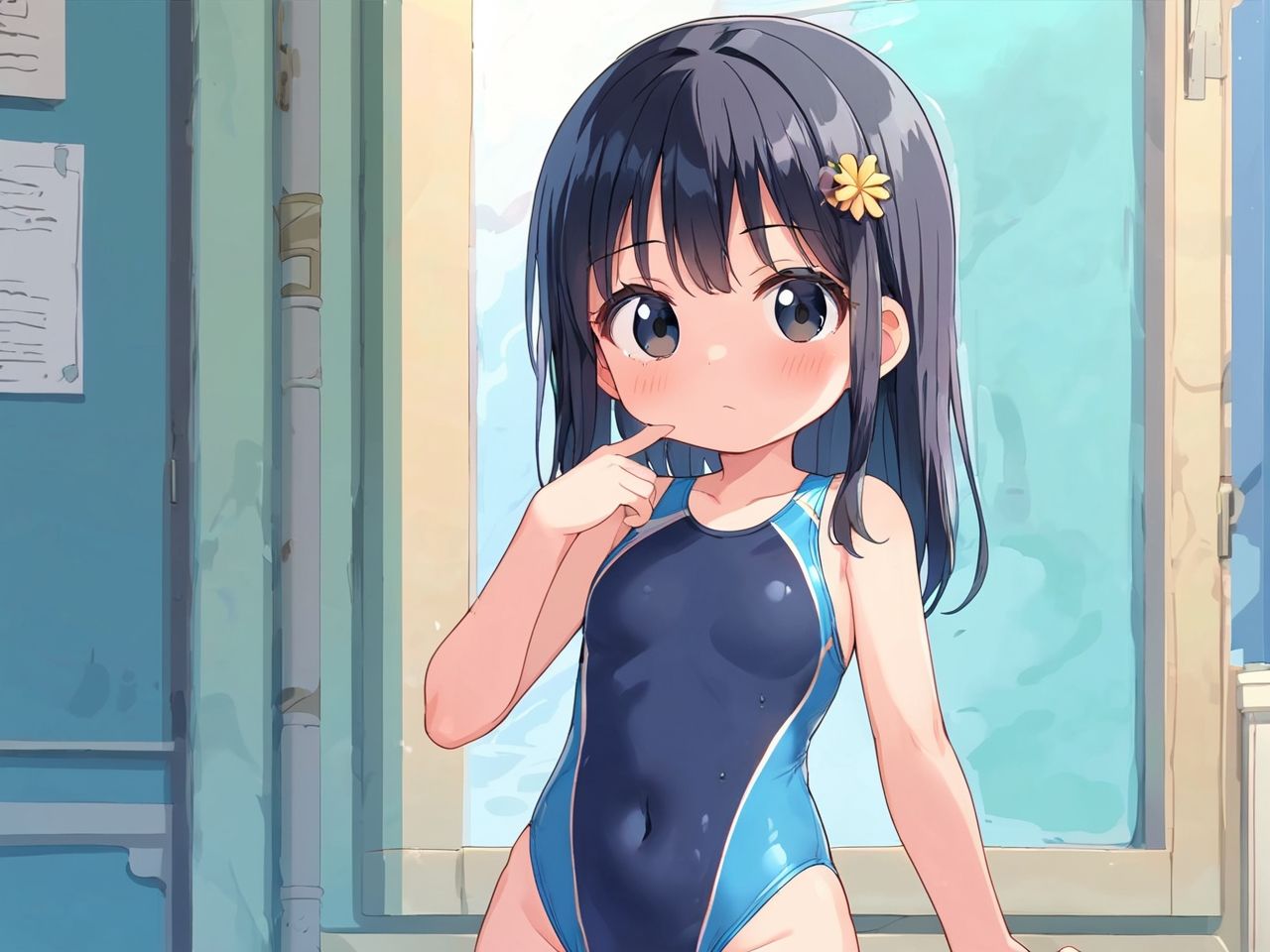 サンプル画像1:ロリの水泳性指導(すきやきんまん) [d_477723]