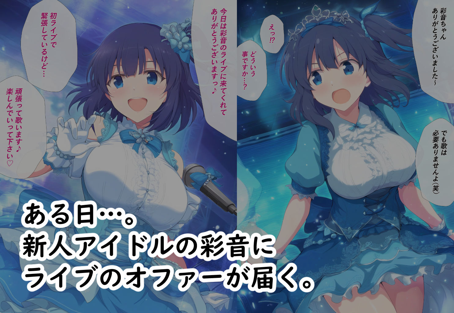 サンプル画像1:新人アイドル 七瀬彩音の受難〜秘密の裏ライブ〜(カメスタジオ) [d_477801]