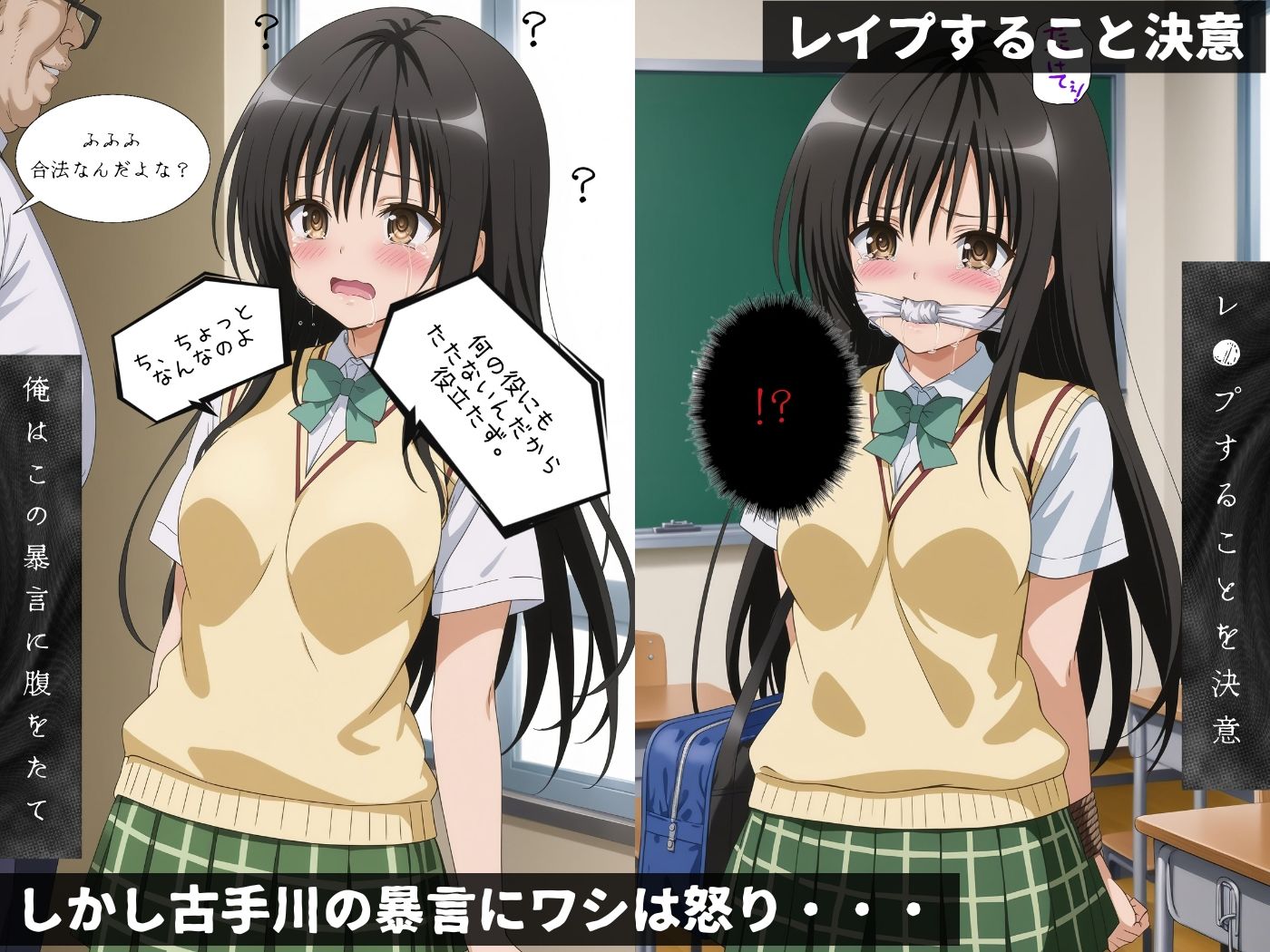 サンプル画像2:レ●プが合法になった学園〜古●川唯編〜 【本編＋CG集】(violence  boy) [d_477814]