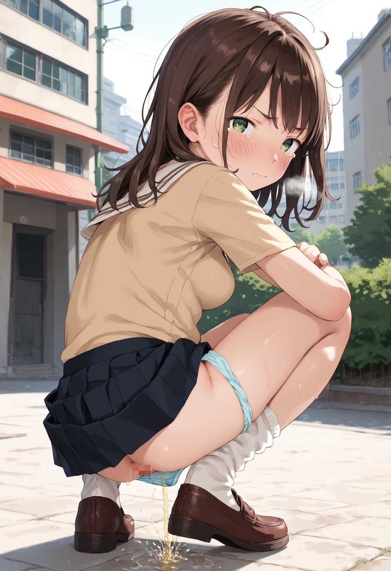 サンプル画像1:女子校生のオシッコ我慢の限界でお漏らし(AI_Peeパンティ) [d_477834]