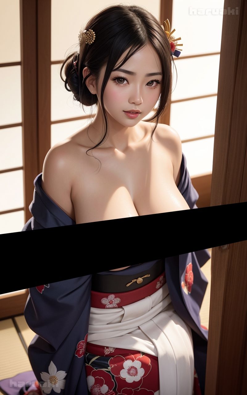 サンプル画像4:【AIグラビア巨乳美女写真集】Vol.15むっちり和服の天使さん センシティブまとめ(はるあき/AIart) [d_477871]