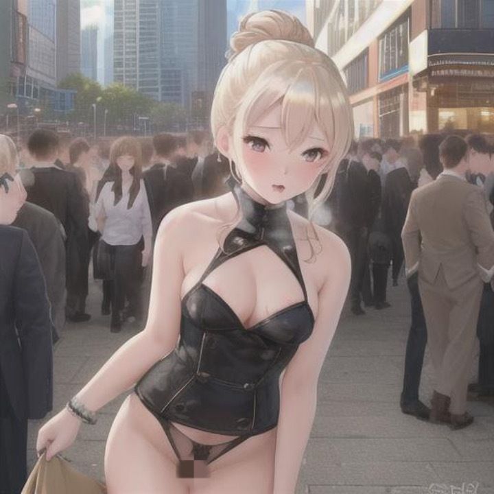 サンプル画像4:金髪ハーフアップちゃんのどこでも露出！！(まんまんちん) [d_477956]