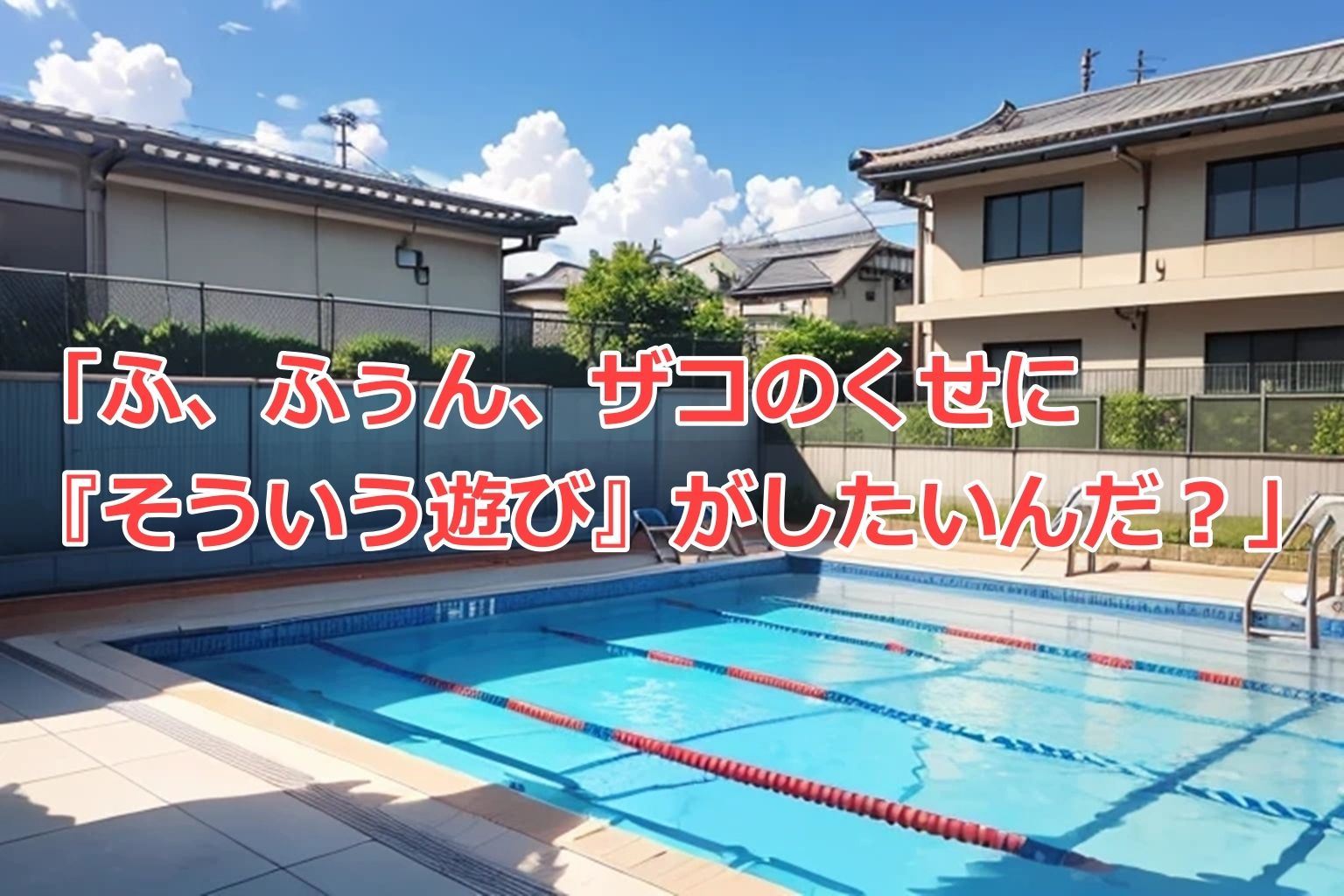 サンプル画像3:【特装版】SUKESUKE-メス〇キ系クラスメイトと学校のプールに忍び込んだ夏-(くまとねこ屋) [d_478111]