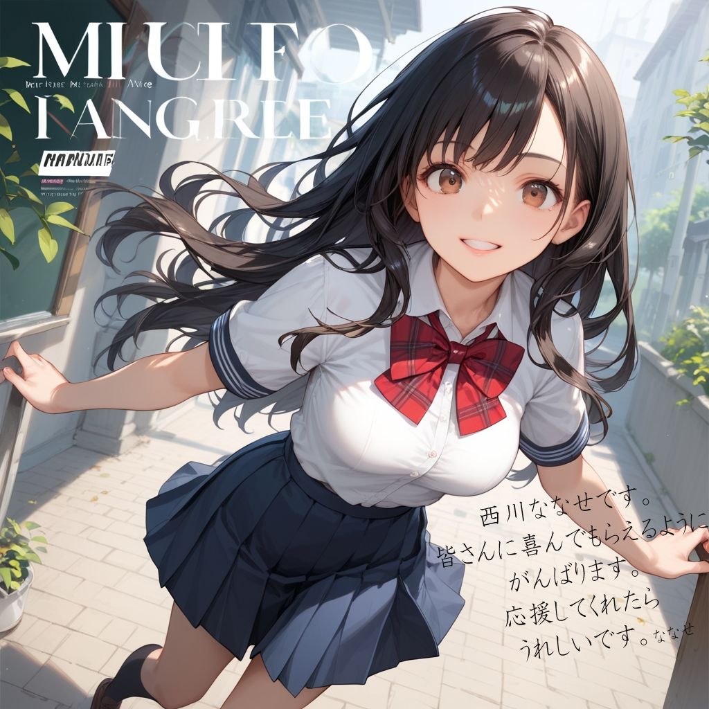 サンプル画像1:グラビア＆裏画像 JKアイドル 西川ななせ(AIらぼんぬ) [d_478224]