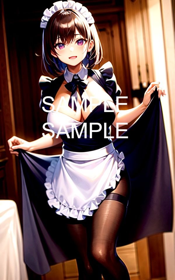 サンプル画像2:レストランで働くウェイトレス美女(ラテ) [d_478286]