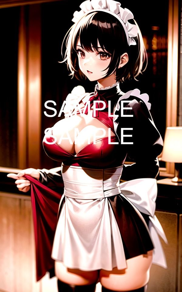 サンプル画像3:レストランで働くウェイトレス美女(ラテ) [d_478286]