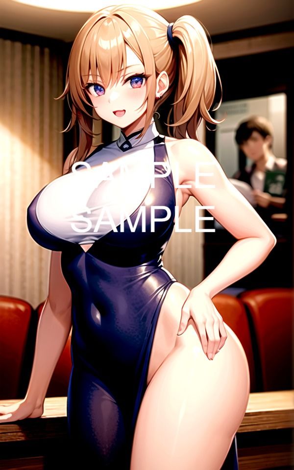 サンプル画像6:レストランで働くウェイトレス美女(ラテ) [d_478286]