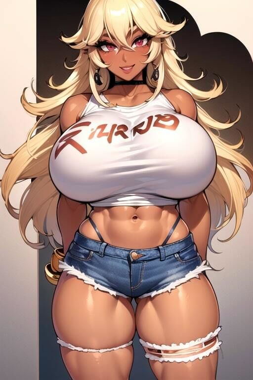 サンプル画像1:AIグラビアCG集 爆乳ギャル短パン(YUKI) [d_478319]