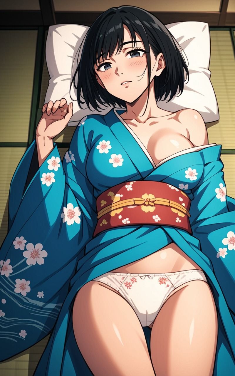 サンプル画像4:浴衣が可愛い美乳に大興奮(AI理想郷) [d_478341]