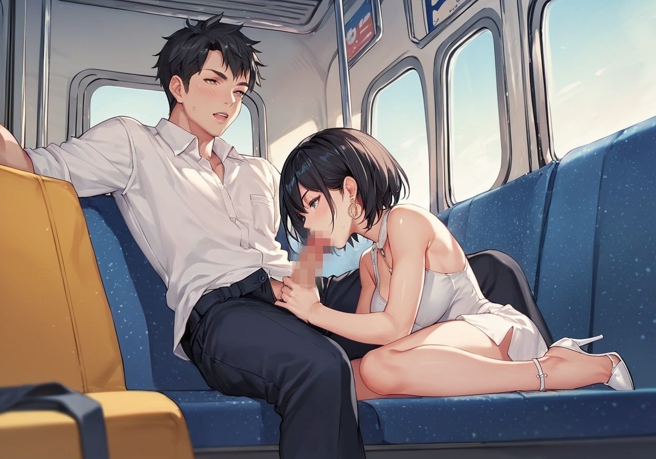 サンプル画像6:電車でムラムラ お姉さんの淫らな誘惑(生ハメ帝国) [d_478343]