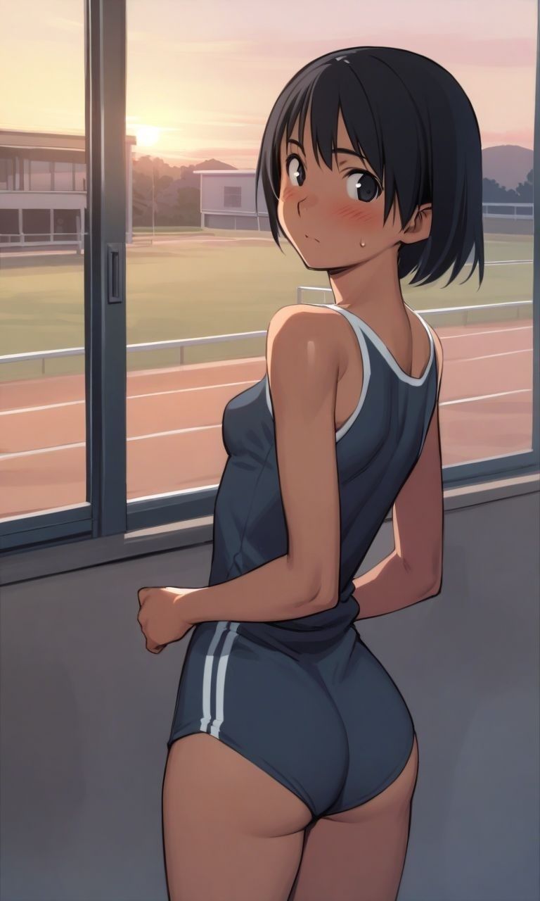 サンプル画像1:孕み尻〜ボーイッシュな陸上女子の桃尻を味わうCG集〜(ハラメウメ) [d_478540]