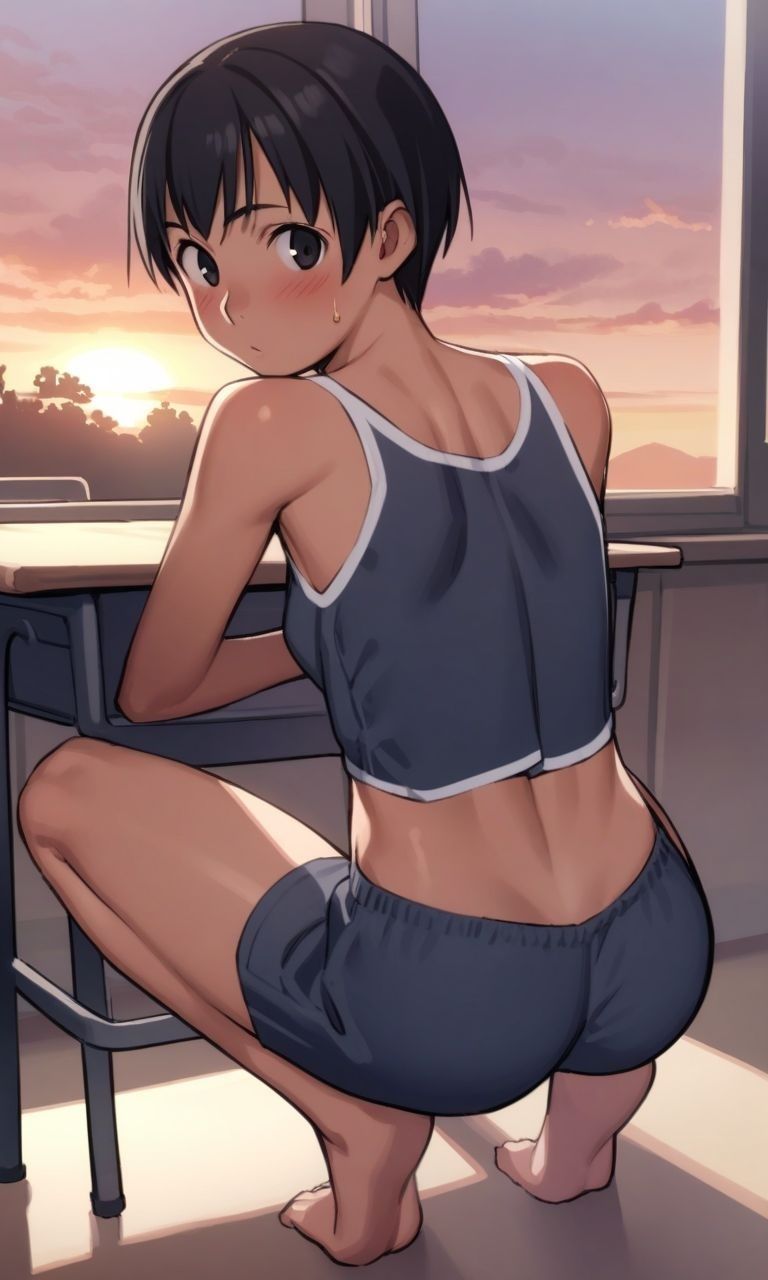 サンプル画像2:孕み尻〜ボーイッシュな陸上女子の桃尻を味わうCG集〜(ハラメウメ) [d_478540]