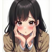 サンプル画像1:視線の先に…思わず戸惑う彼女たちのリアクション集(妄想画房) [d_478569]