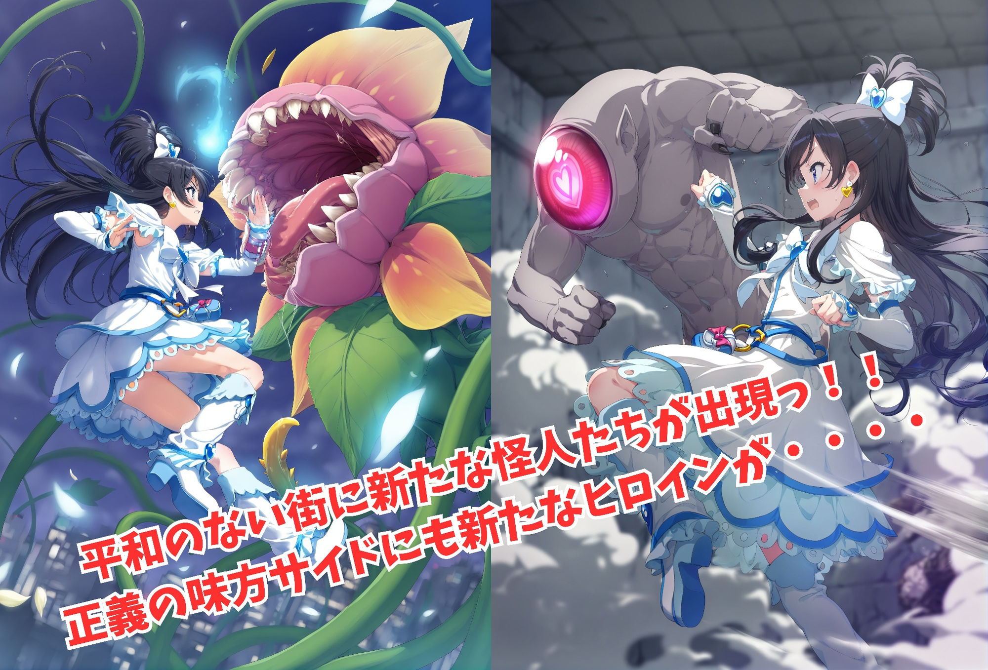 サンプル画像1:がんばれ！ホワイトちゃん☆(絵心あいのAI生成アトリエ) [d_478602]