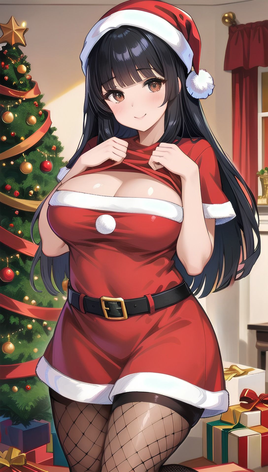 サンプル画像1:聖夜のサンタ娘(パイりあ) [d_478726]