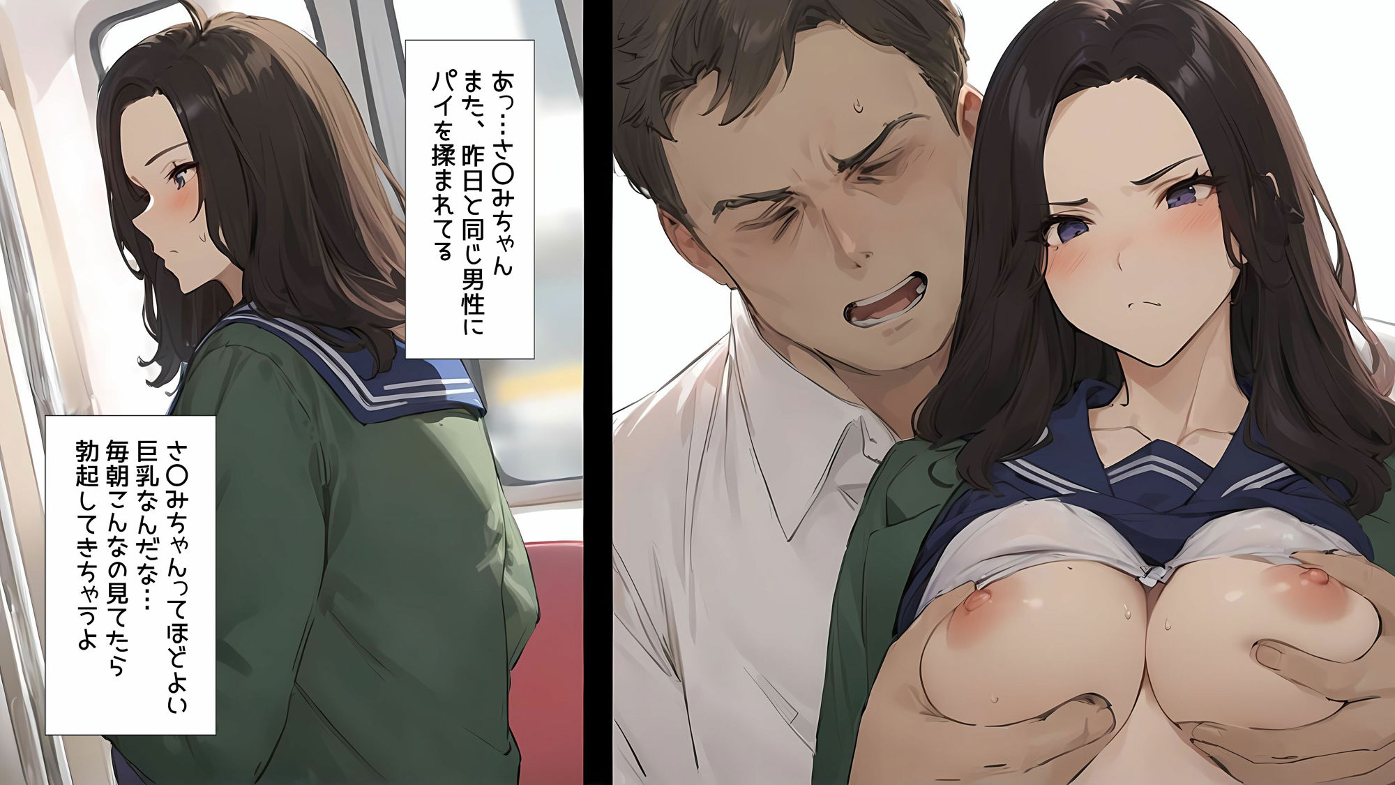 サンプル画像2:僕はクラスメイト全員の女子のおっぱいを揉み放題なんだ(バストで日替わりさん) [d_478818]