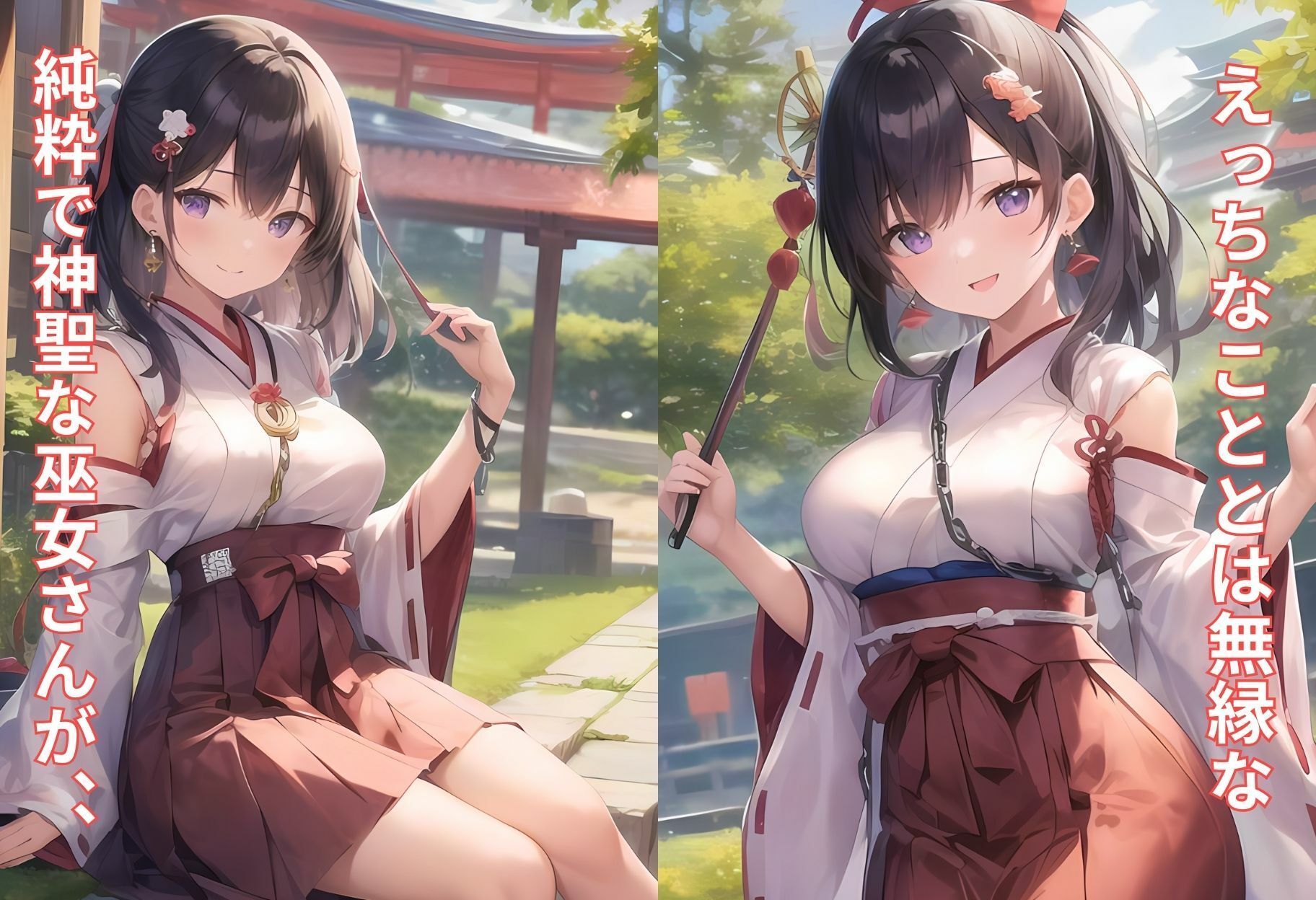 サンプル画像2:神聖な巫女がチン棒に服従した件〜ミステリアスな隠れ淫乱美少女編〜(転生したら種付け勇者だった件) [d_478834]