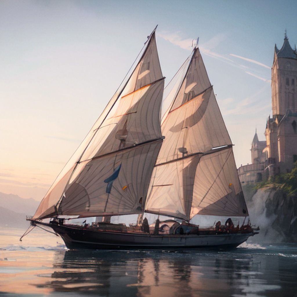 サンプル画像5:帆船・ヨット  背景素材(豊川内角) [d_478893]