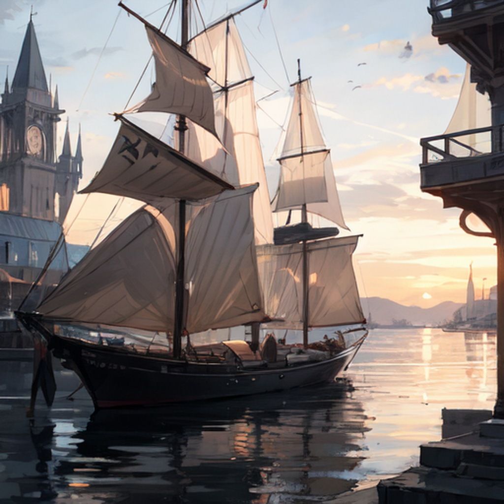 サンプル画像6:帆船・ヨット  背景素材(豊川内角) [d_478893]