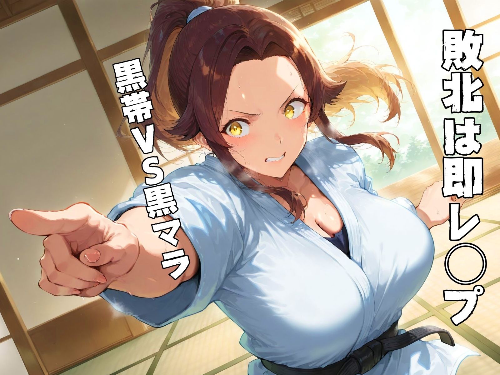 サンプル画像1:押忍！レ◯プ！ 柔道女子生ハメ！  黒帯VS黒マラ(アデバヨ) [d_479079]