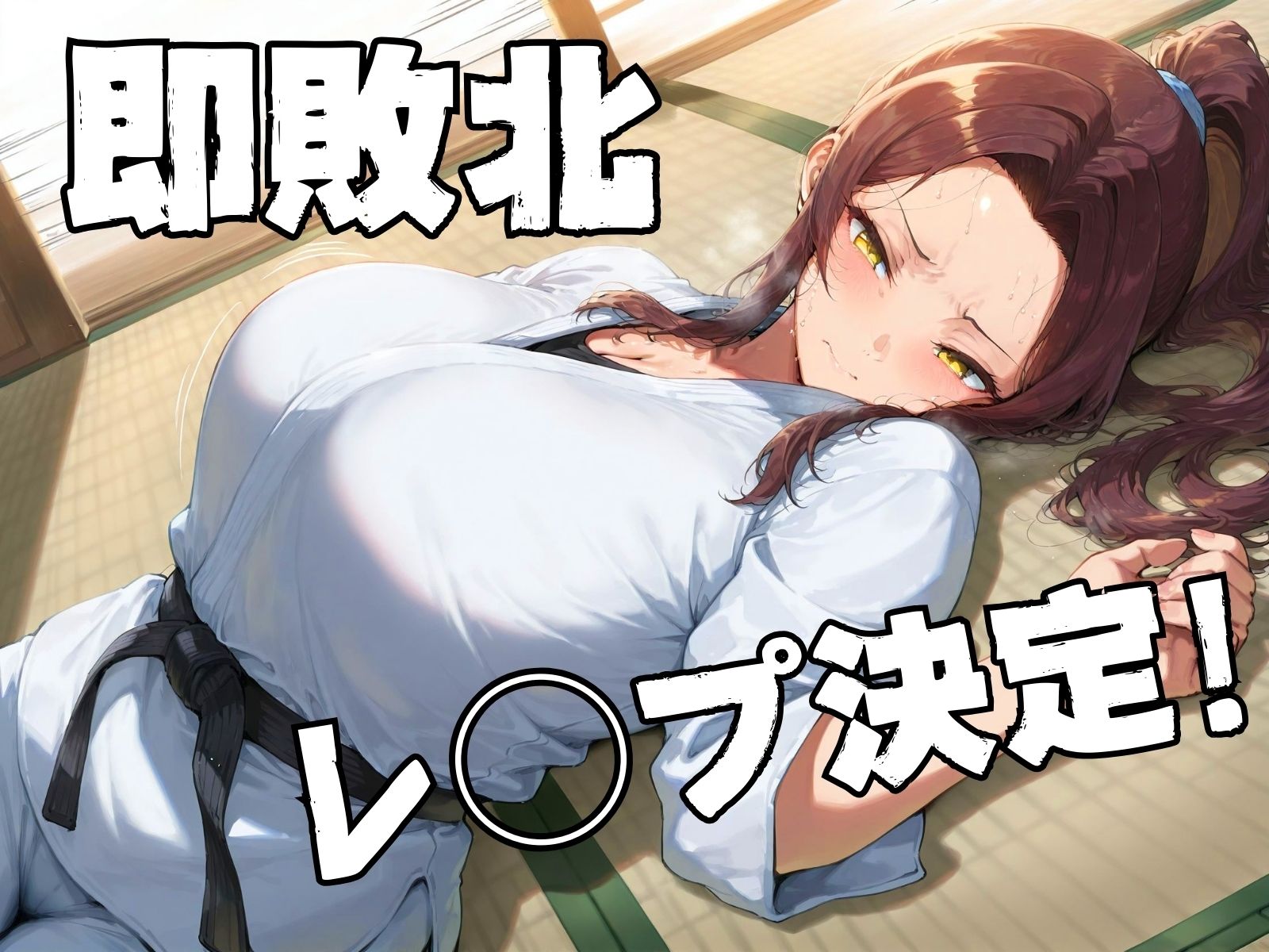 サンプル画像2:押忍！レ◯プ！ 柔道女子生ハメ！  黒帯VS黒マラ(アデバヨ) [d_479079]