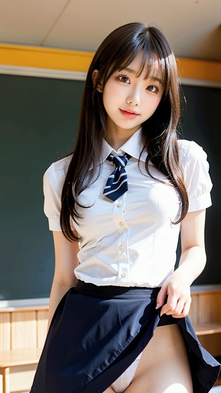 サンプル画像4:制服のスカートを上げて誘惑してくる美女図鑑vol1(五十嵐  蒼) [d_479114]