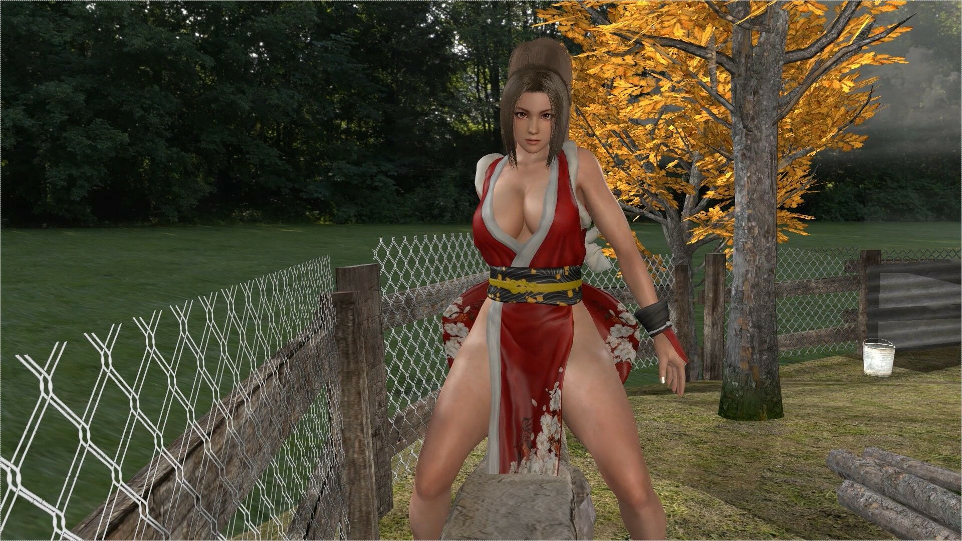 サンプル画像1:【ROMV227】【約19分】巨乳爆乳不知火舞とFF7クラウドの山小屋セックス「ここで！？」(ローズ志向) [d_479163]