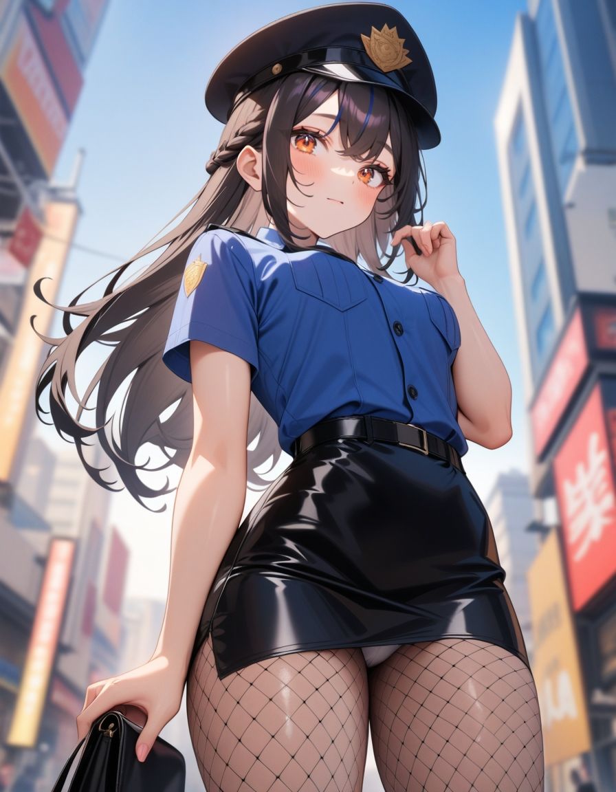 サンプル画像1:生意気なギャル警官をわからせSEX！〜彼女は中出し公衆便所〜【豪華CG300枚収録】(学園美少女アイドル【AIイラスト】) [d_479173]