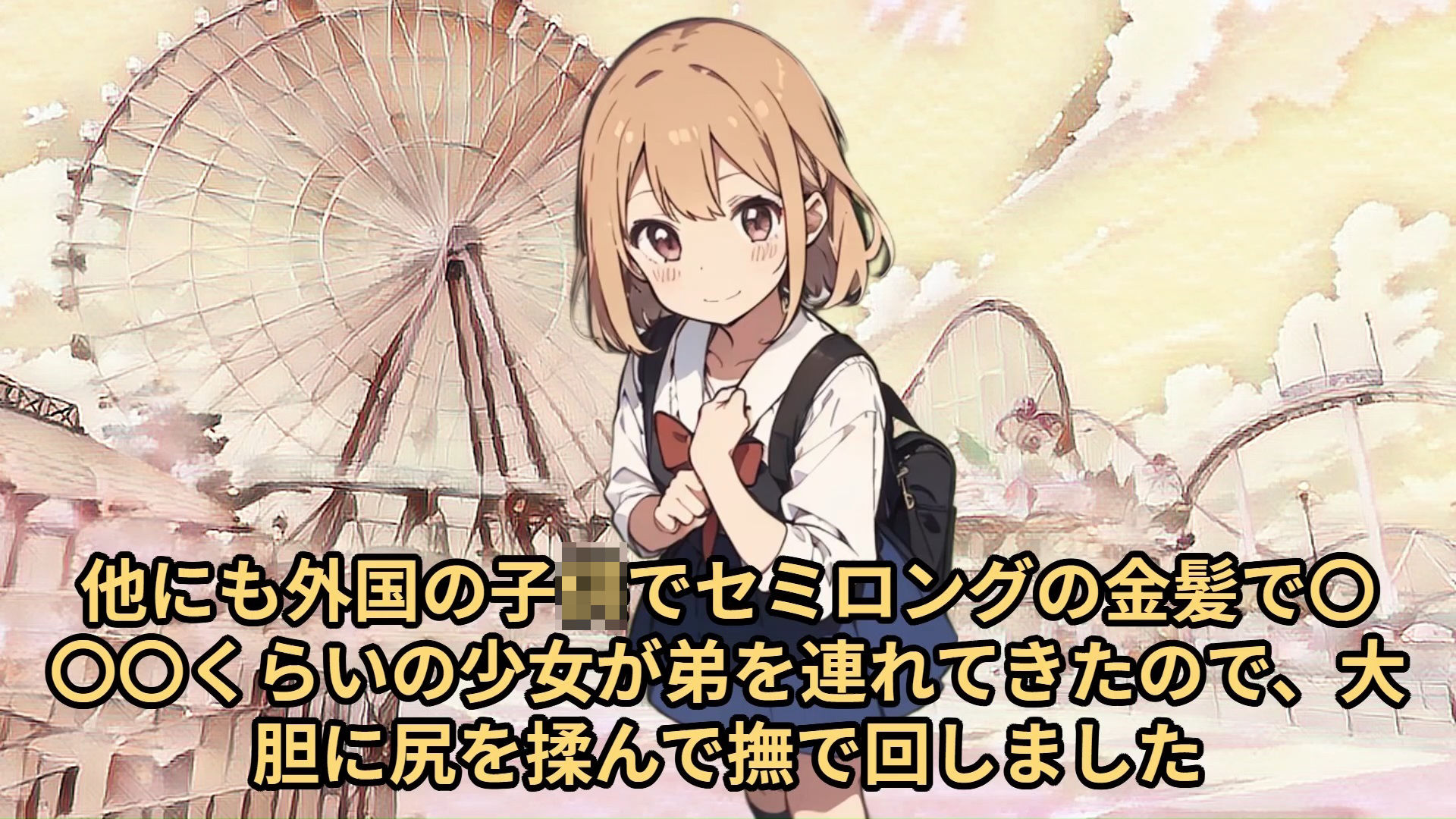 サンプル画像3:【少女痴●体験告白】夢の国に遊びにきた穢れをしらない女子○○○たちに悪戯しまくった話(少女痴●体験告白) [d_479258]