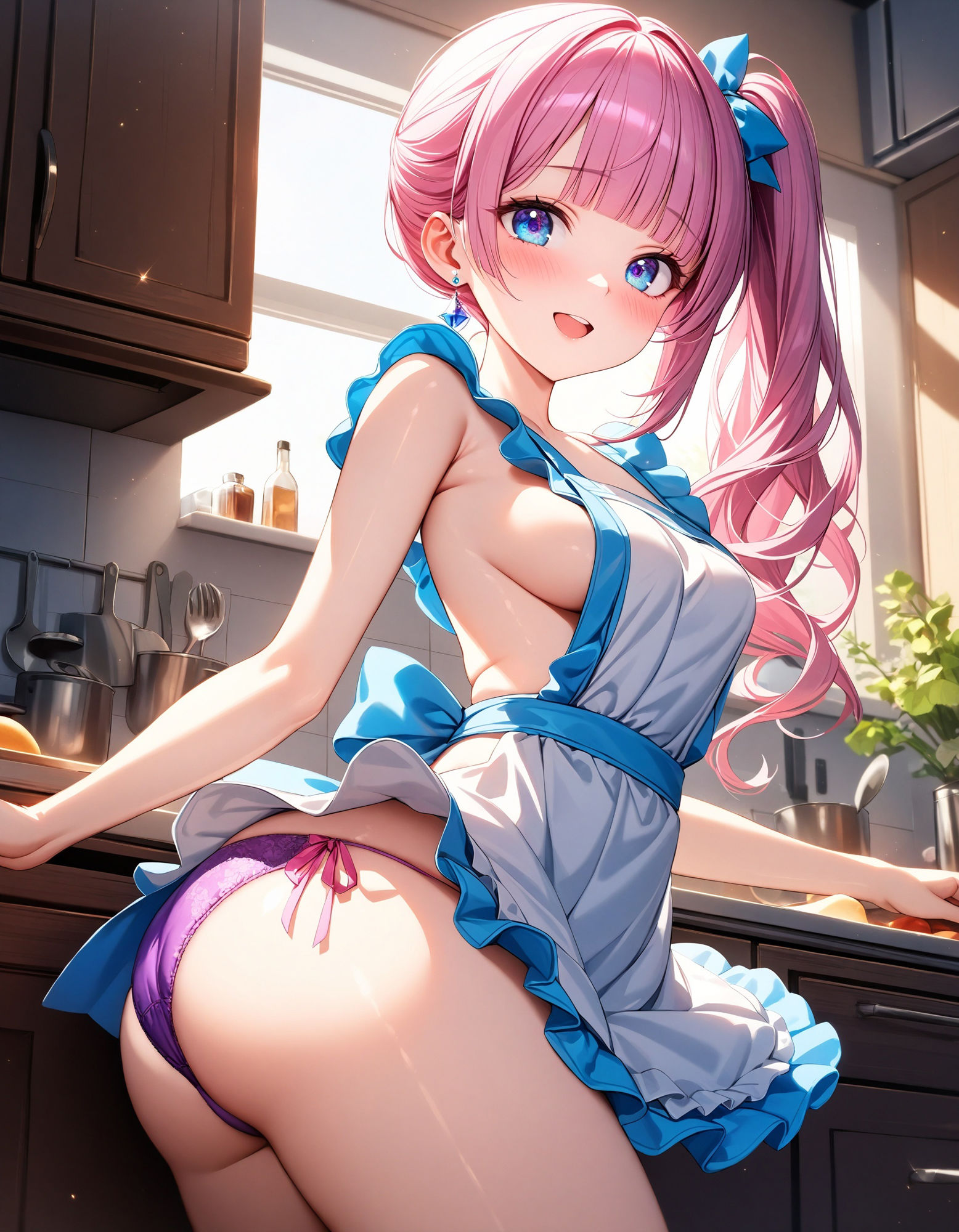 サンプル画像4:裸エプロンでパンチラ(D.P.H.) [d_479275]