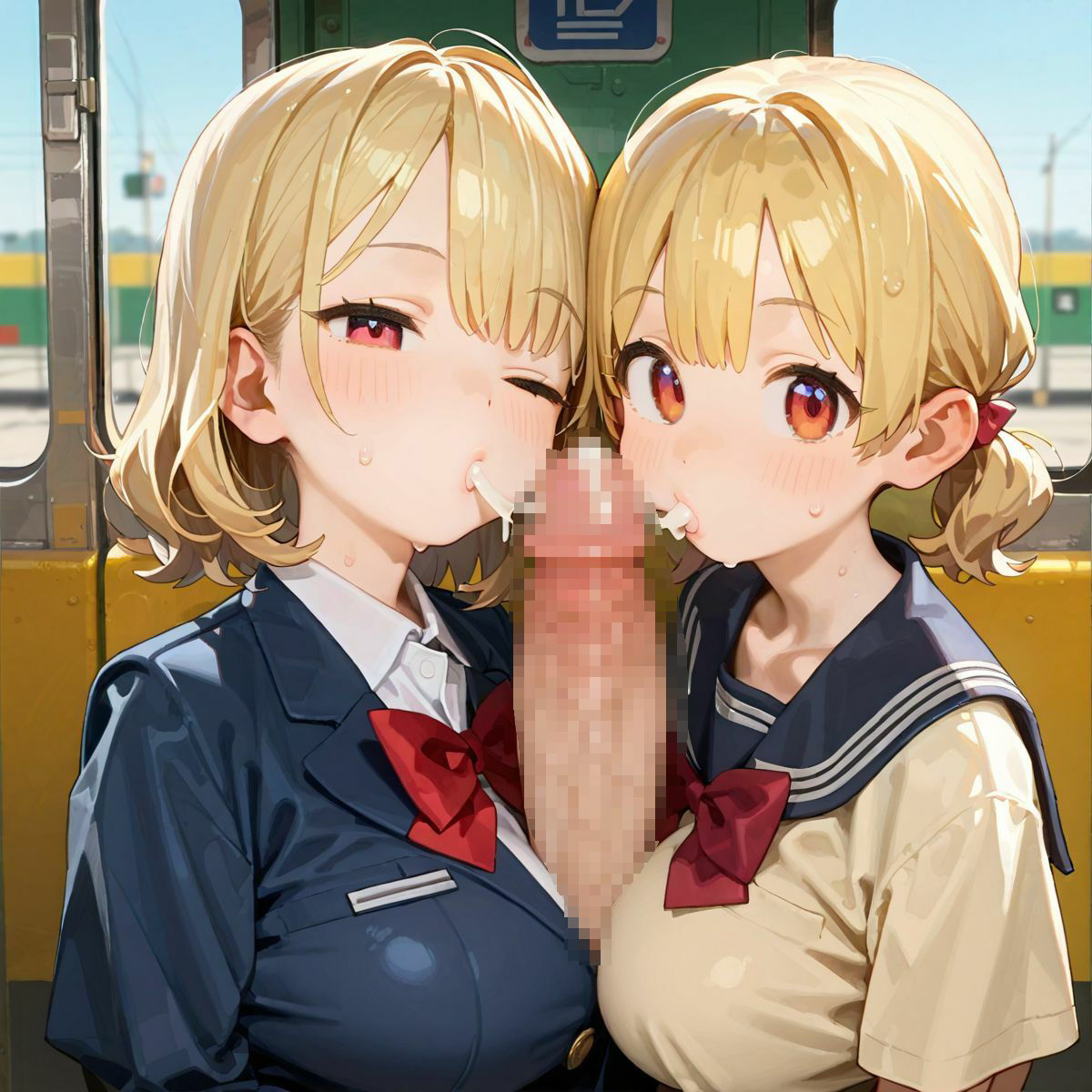 女子校生が満員のバスでハーレム楽しみながら中出し逆NTRされる05のサンプル画像 6