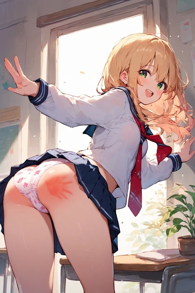 サンプル画像2:ハードスパンキングのお仕置きで泣きわめく女の子達イラスト210枚(あい  イラスト研究所) [d_479397]