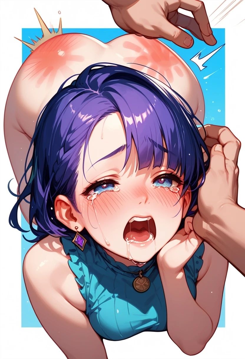 サンプル画像4:ハードスパンキングのお仕置きで泣きわめく女の子達イラスト210枚(あい  イラスト研究所) [d_479397]