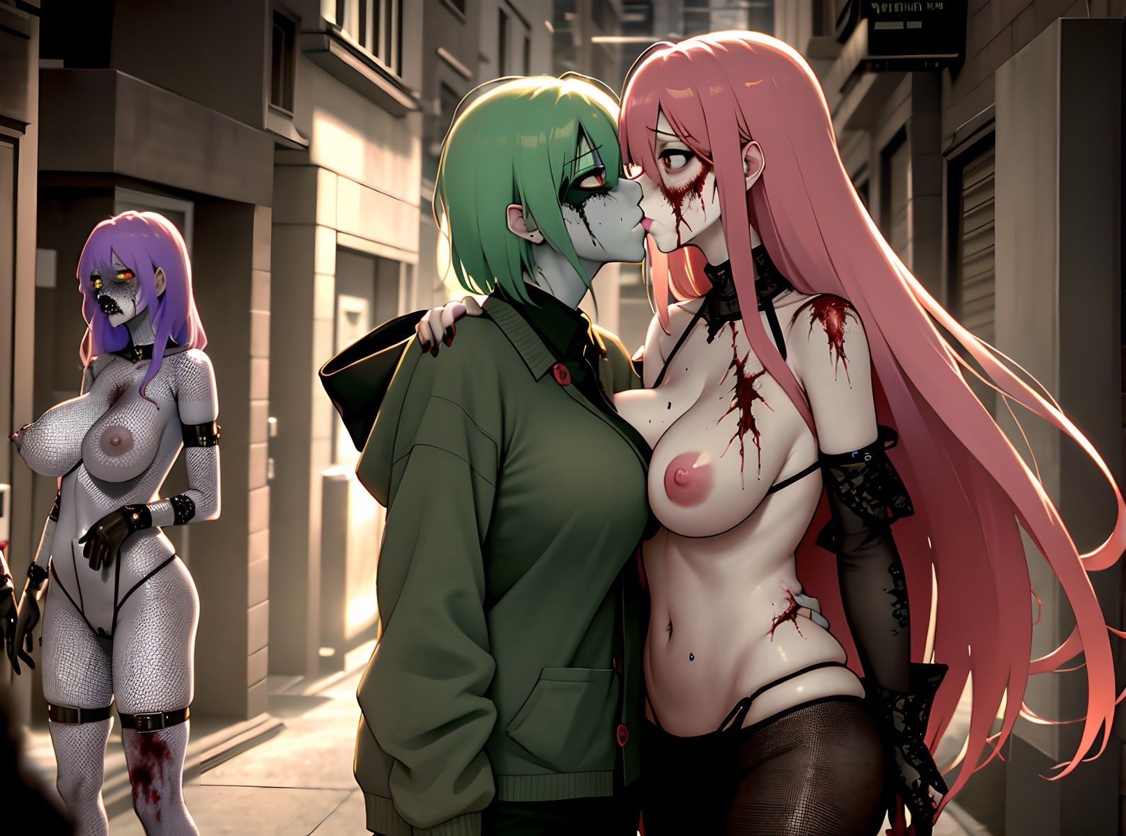 サンプル画像2:【ゾンビ】【ヤマンバギャル】CGイラストまとめ(夢で逢えたら) [d_479783]