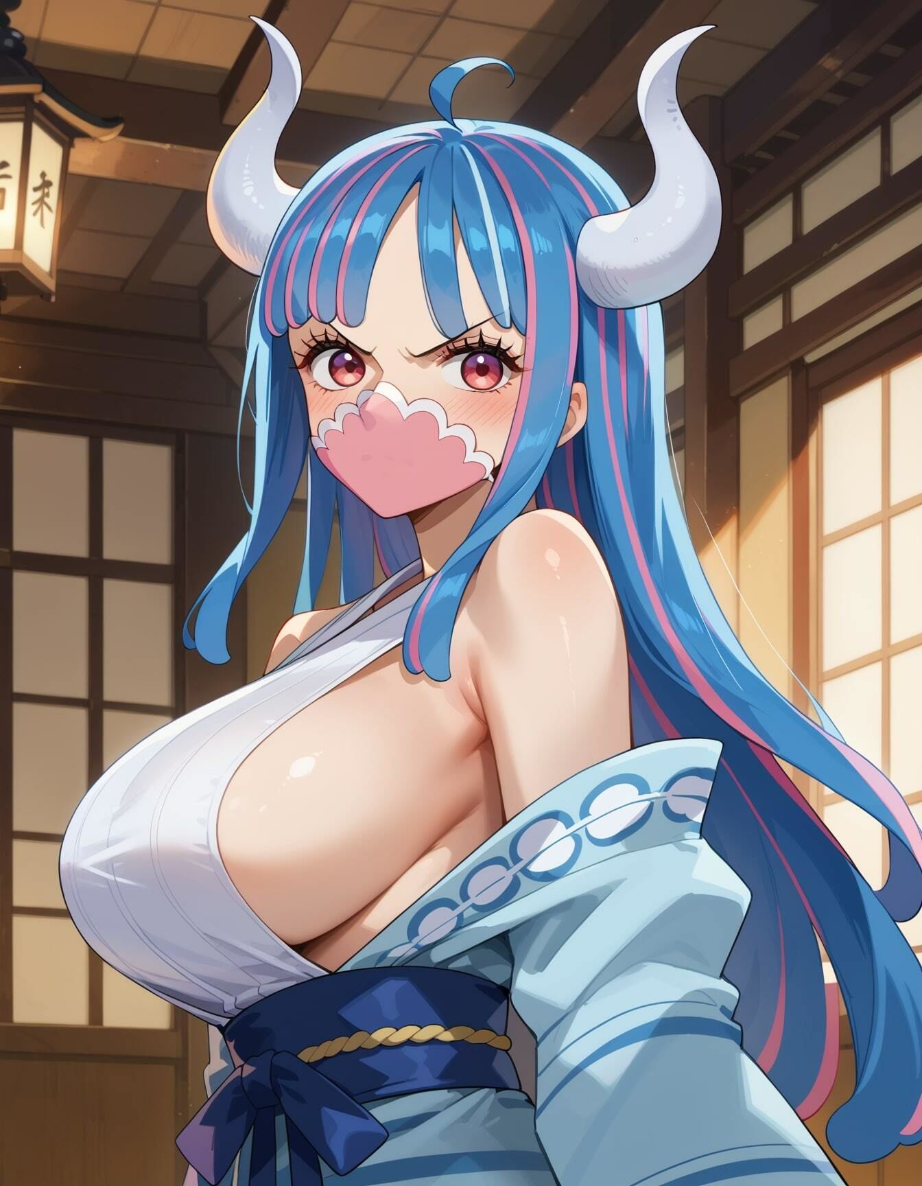 サンプル画像1:【う○ティイラストエロ画像】ワ○ピースに登場するセクシー巨乳ありんすちゃんのエッチな画像集(エロココ！) [d_479833]