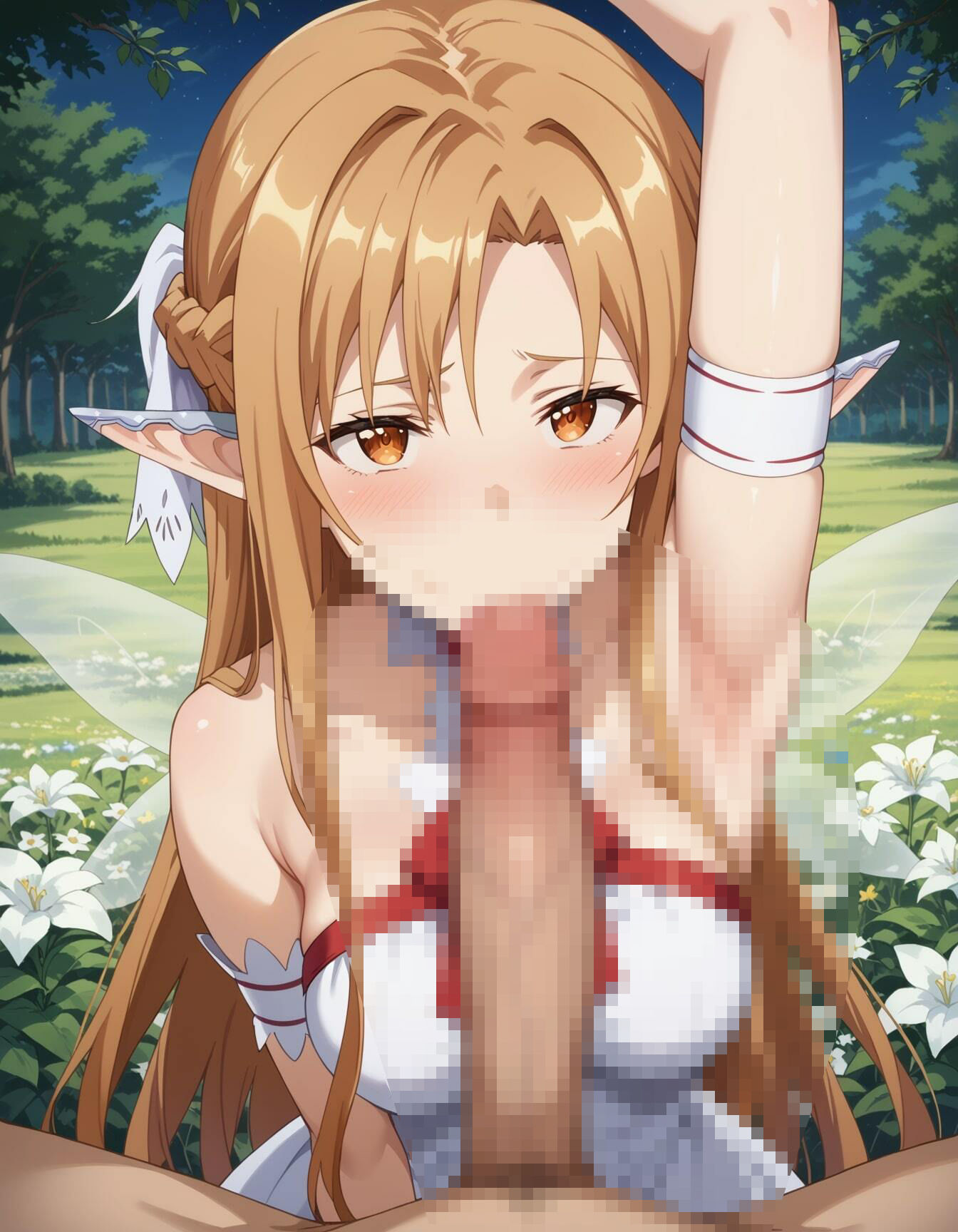 サンプル画像2:【結○明日奈イラストエロ画像】ソード○ート・オンラインに登場するアスナちゃんのエロい画像集(エロココ！) [d_479856]