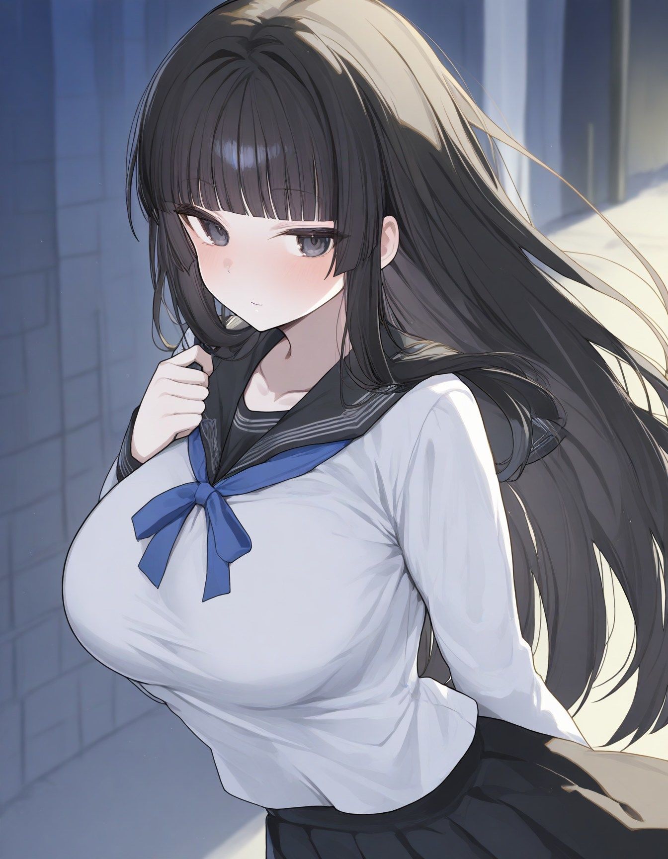 サンプル画像1:黒髪お嬢様系JKをラブホに連れ込み連続種付けSEX(実用性) [d_479861]