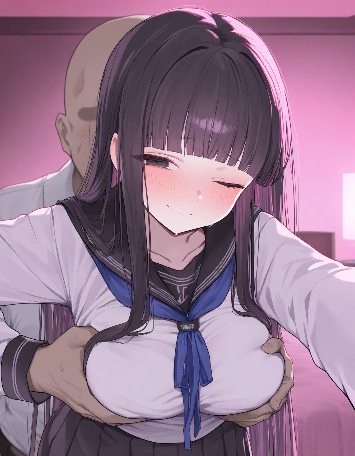 サンプル画像3:黒髪お嬢様系JKをラブホに連れ込み連続種付けSEX(実用性) [d_479861]