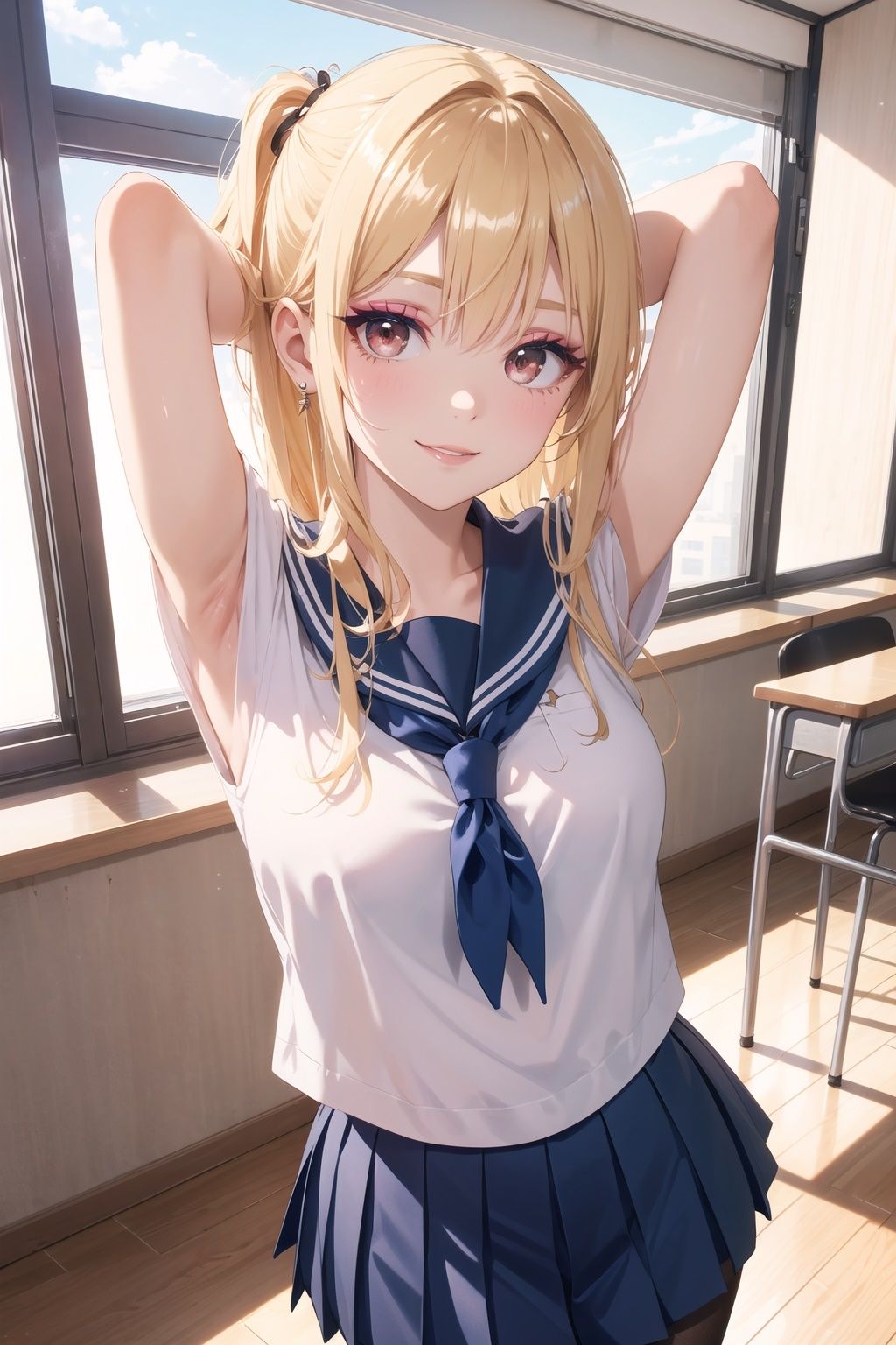 サンプル画像2:僕と女子校生ーギャル系女子のセーラー服(MK書房) [d_479933]