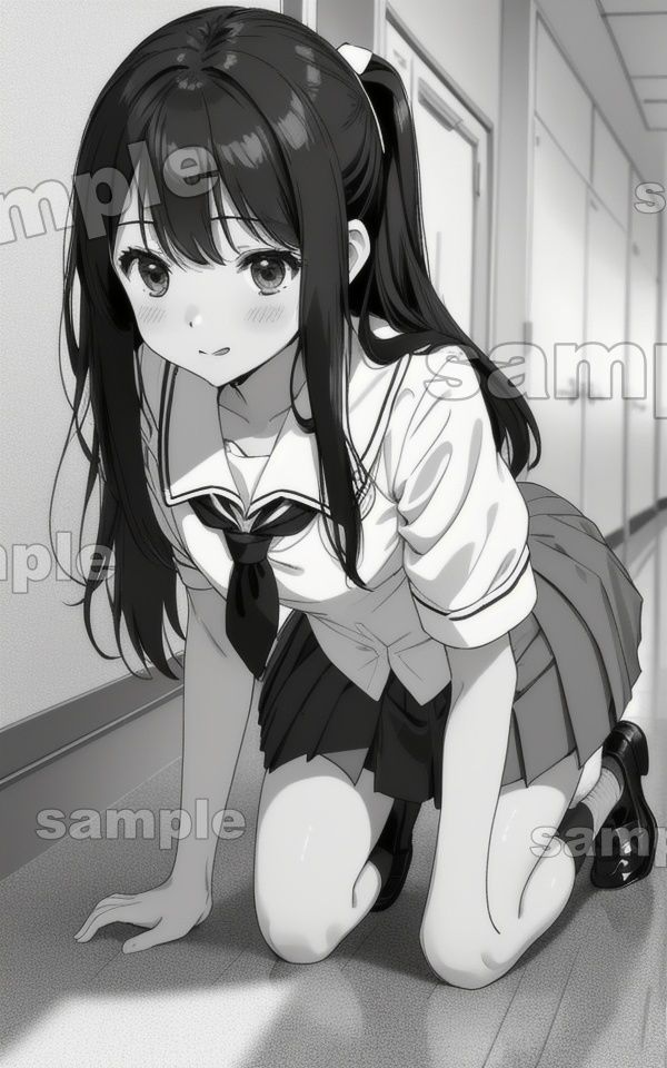 サンプル画像2:廊下で転ぶJK特集！94枚スペシャル！パンチラがまるみえでおっき不可避・・・(ワンピース企画) [d_480085]