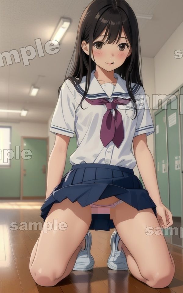 サンプル画像4:廊下で転ぶJK特集！94枚スペシャル！パンチラがまるみえでおっき不可避・・・(ワンピース企画) [d_480085]