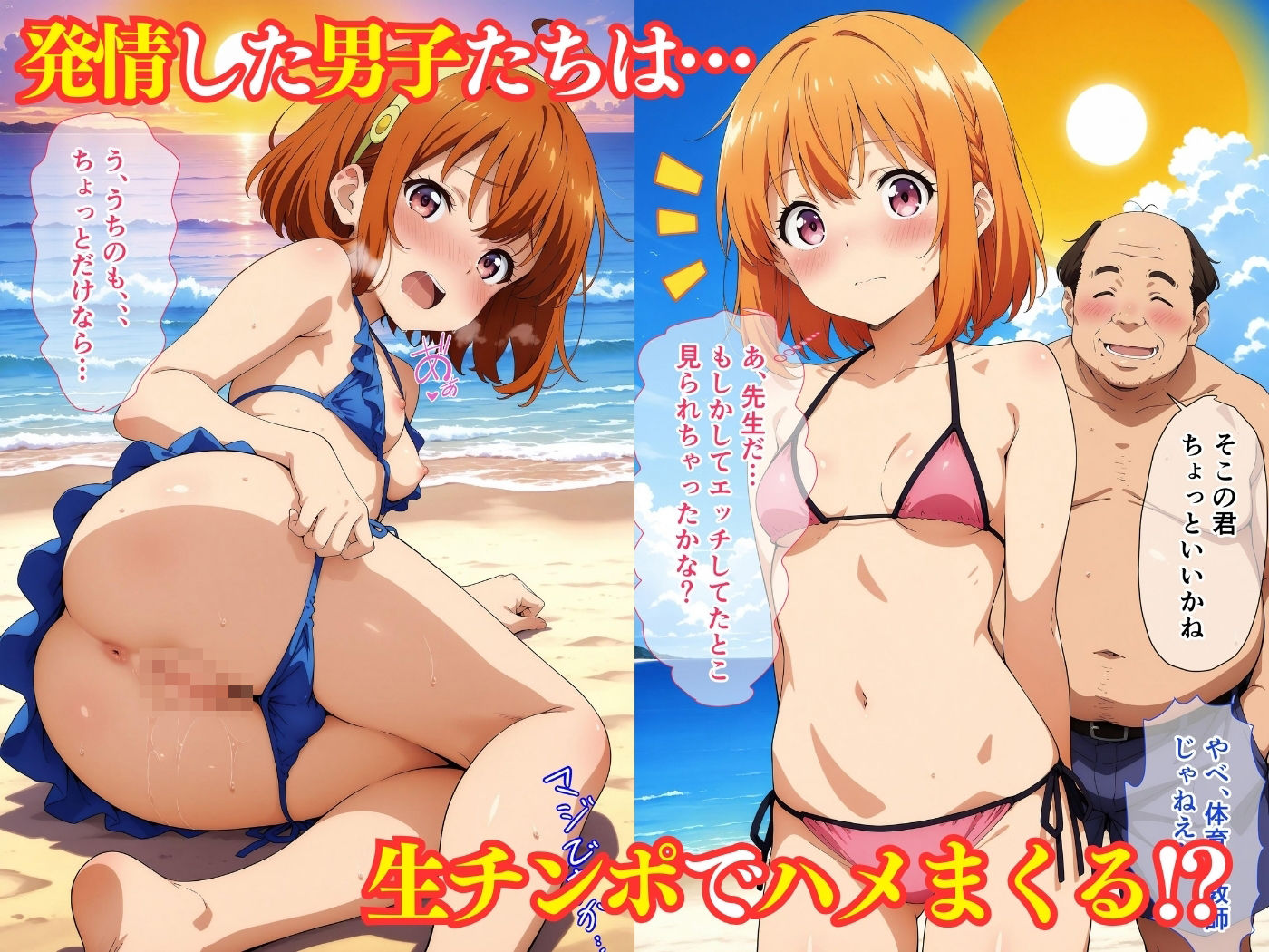 サンプル画像3:更衣室が男女共同のビーチで犯してみました！(スクールパラダイス) [d_480086]